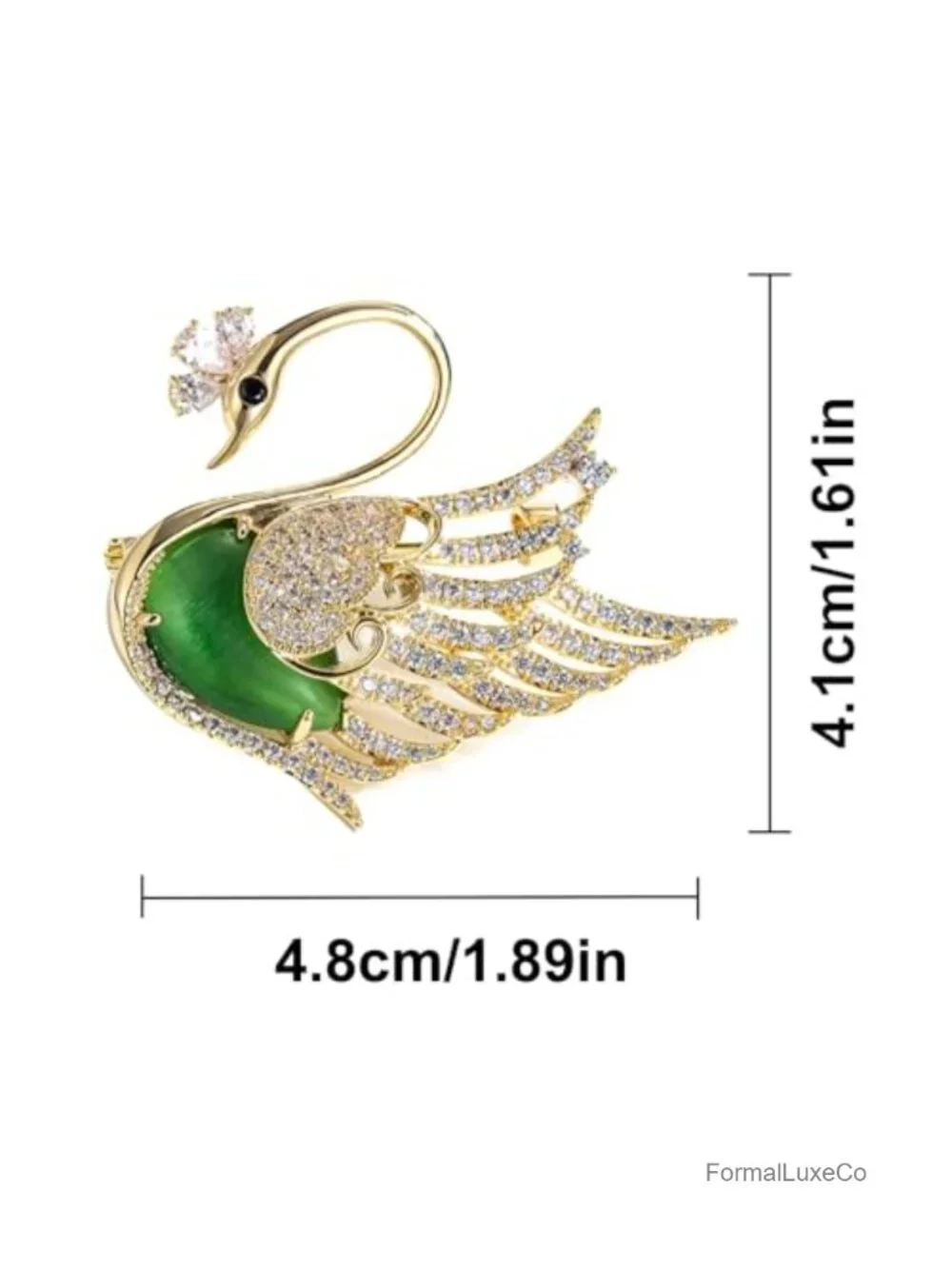 Enchanted Menagerie Brooch, Gold Plated Crystal Peacock Swan Phoenix Bee